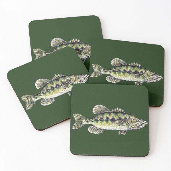 Item preview, Largemouth Bass Hunter Green designed and sold by Michelebuttons.