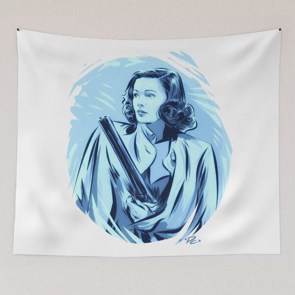 Item preview, Gene Tierney - An illustration by Paul Cemmick designed and sold by TIGERDAVER.