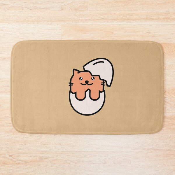 Item preview, Cute cat smiling in an eggshell designed and sold by pawsomelove.