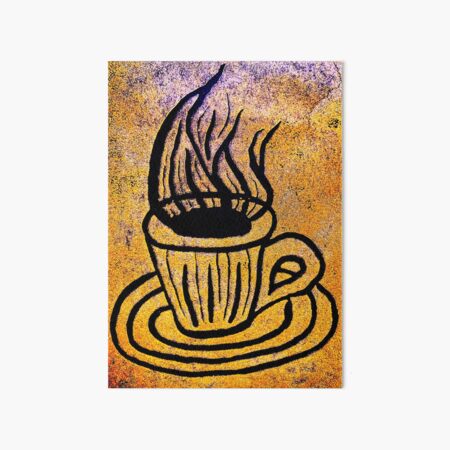 Coffee by Gina Lee Ronhovde Art Board Print