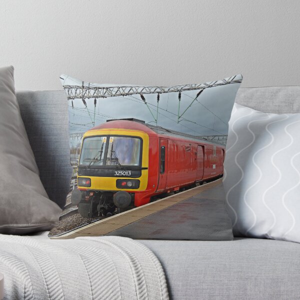 Royal Mail Class 325 at Crewe Throw Pillow