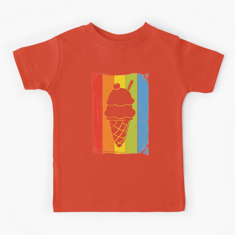 Rainbow Ice Cream Distressed  Kids T-Shirt for Sale by Teeming