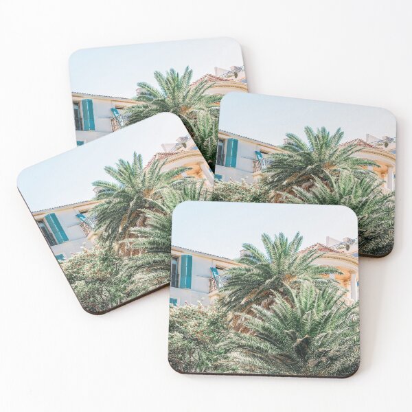 Item preview, Palm Trees Print, Cannes City, French Riviera, Summer Print, City Architecture In France, Travel Print designed and sold by radub85.