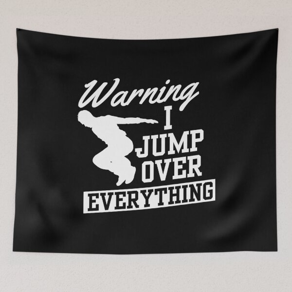 Item preview, Warning I Jump Over Everything Parkour Runner Gift designed and sold by haselshirt.