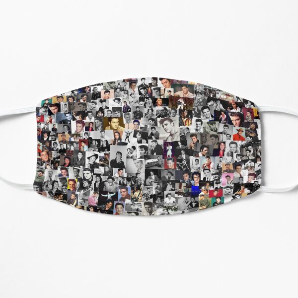Elvis presley collage Flat Mask
