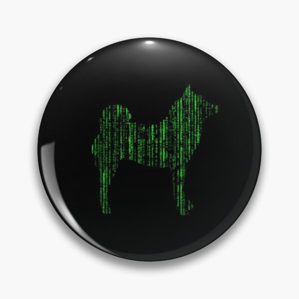 Item preview, Lilly la silueta de Shiba Inu - Matrix on Black designed and sold by shibalilly.