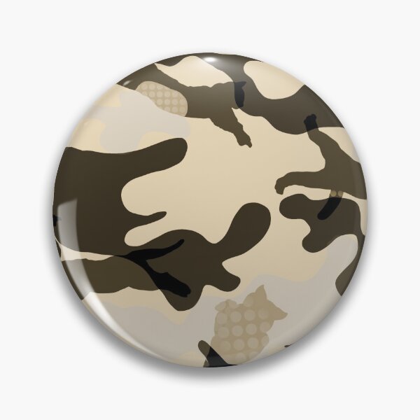 Item preview, CATS LEAPING ARMY KHAKI CAMO PATTERN MASK designed and sold by aydapadi.