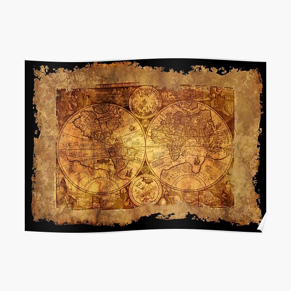 Old World Map Poster