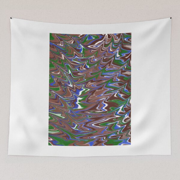 Item preview, Brown Green and Blue Fluid Abstract Art designed and sold by Abstract65.