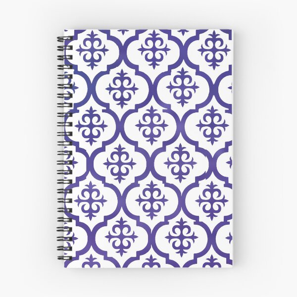 Item preview, Modern Blue and White Moroccan Quatrefoil  Design  designed and sold by RabiaDesigns.