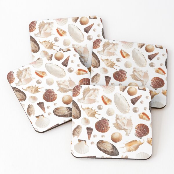 Item preview, Simple minimalism seamless pattern with photo isolated shells designed and sold by Dina Konovalova.