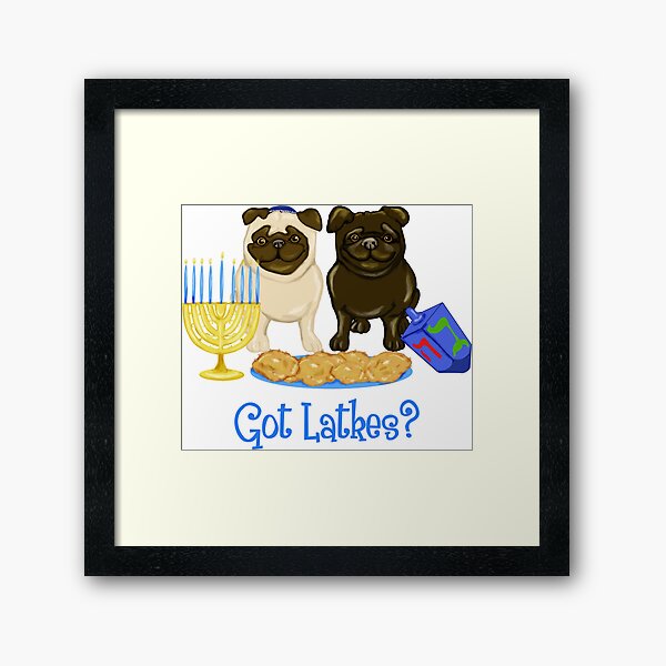 Item preview, Got Latkes Hanukkah Pug designed and sold by pugmom4.