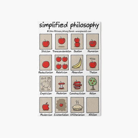 simplified philosophy Art Board Print