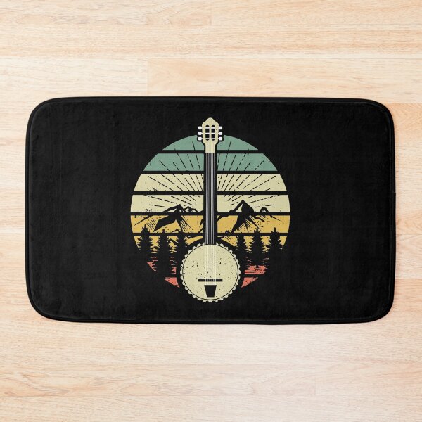 Item preview, Retro Banjo Mountains And Sun 80's Graphic Gift designed and sold by haselshirt.