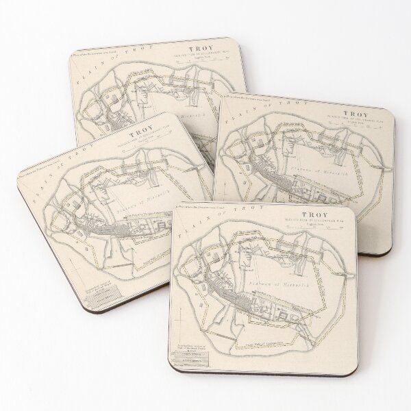 Item preview, Vintage Map of Ancient Troy (1874) designed and sold by BravuraMedia.