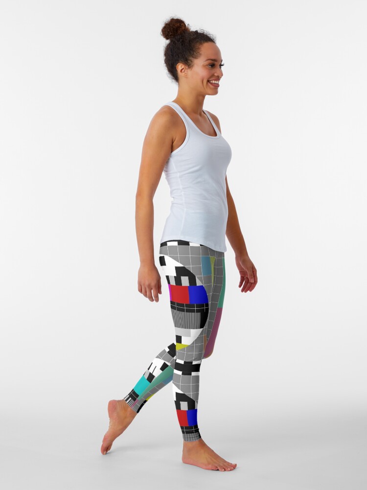 TV CHANEL TEST CARD PATTERN DESIGN  Leggings for Sale by Amine HASSANI