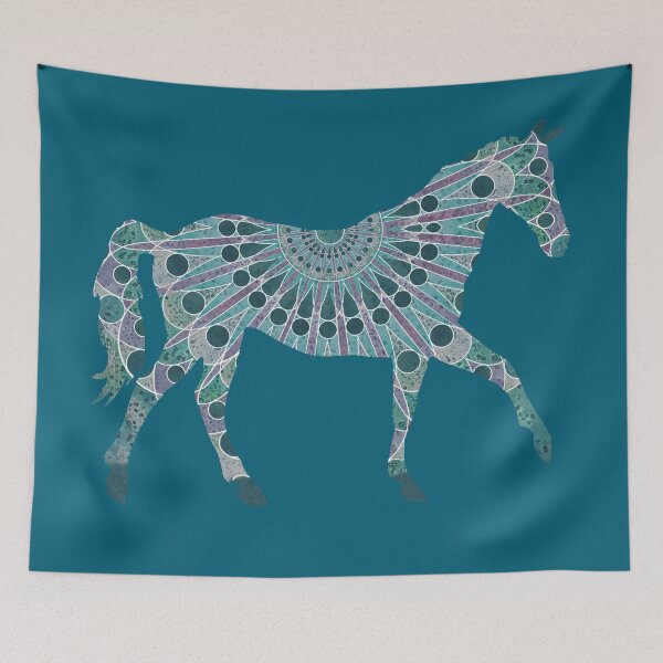 Item preview, One Teal Mandala Horse designed and sold by WatersEdgeGal.