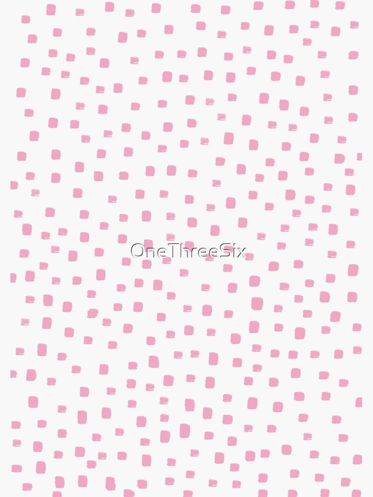 "Pink Polka dot " Sticker by Redbubble