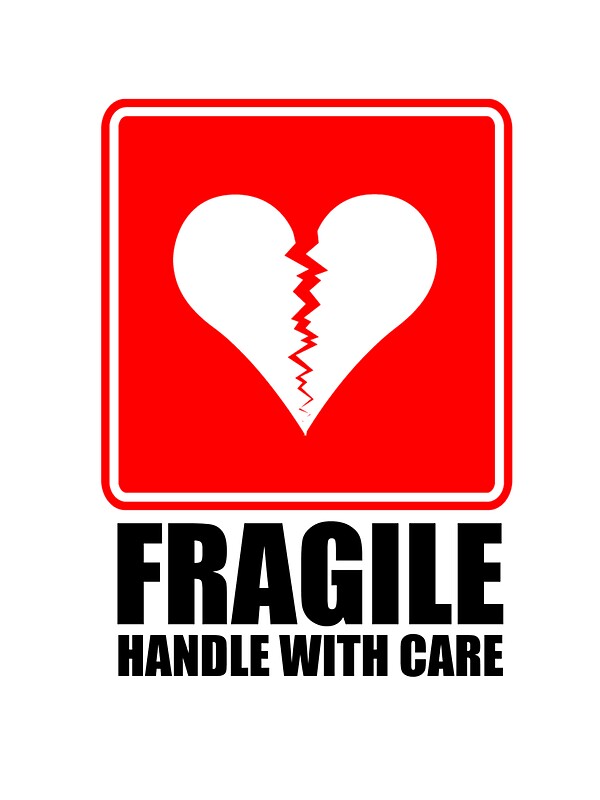 FRAGILE HEART Stickers By Fredonrope Redbubble   Flat,800x800,075,f.u1 