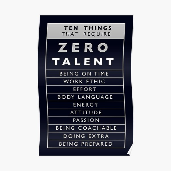 Ten Things That Require Zero Talent Poster