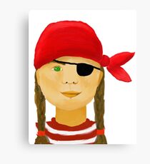 Little Pirate Girl Canvas Print