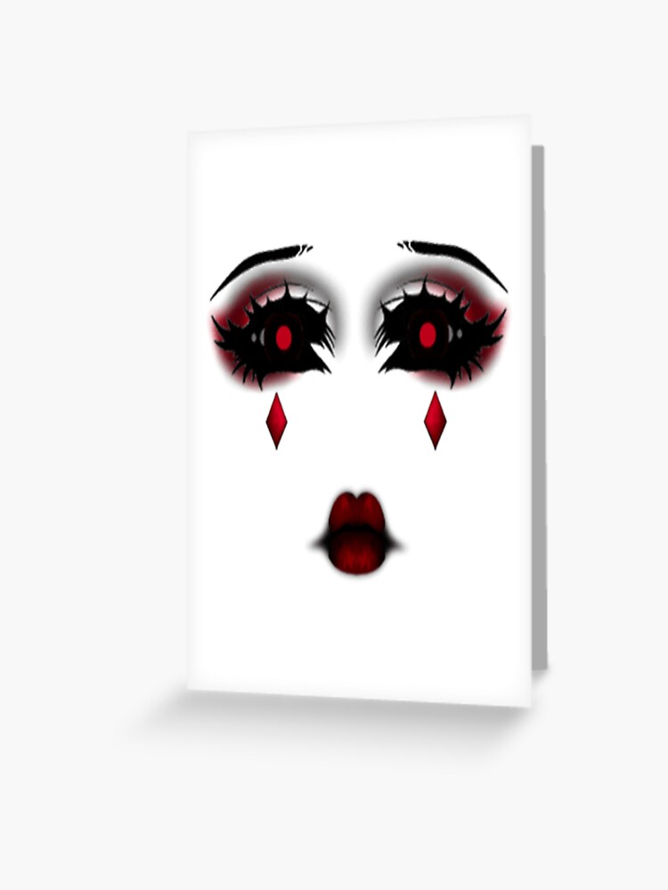 Roblox Face Greeting Card By Dawnhudson1983 Redbubble - blizzard vampire face roblox