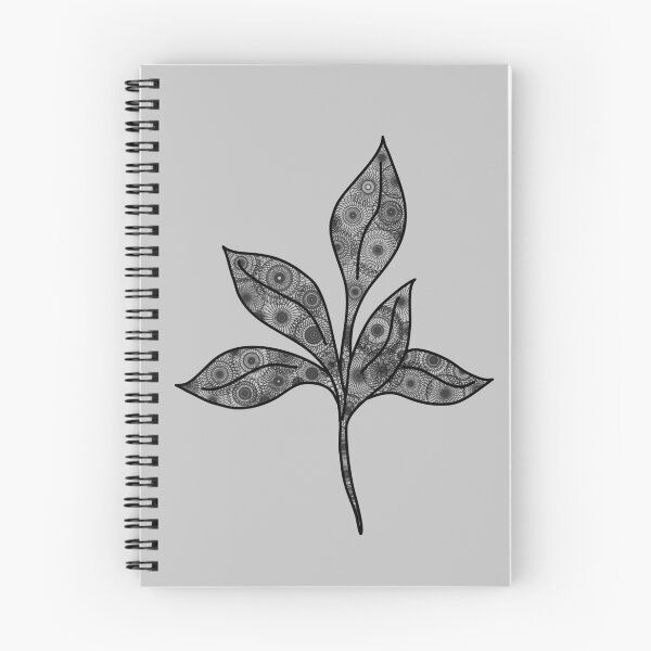 Item preview, Minimalistic plant with mandala pattern in black and white designed and sold by CiniArt.