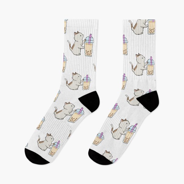 Item preview, Pixel Kitty Loves Boba Tea! designed and sold by SirBobalot.