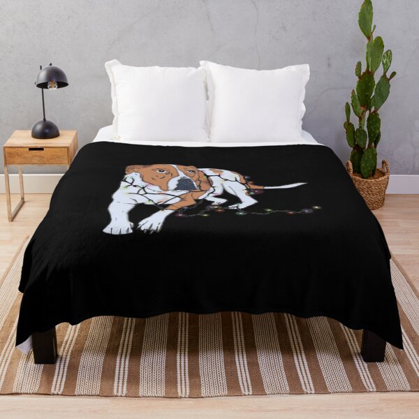 Item preview, Cute Staffordshire Bull Terrier With Fairy Lights Black designed and sold by SalemAccure333.