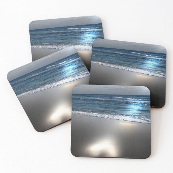 Item preview, caribbean beach moonscape with crashing waves  designed and sold by PatriotMerchArt.