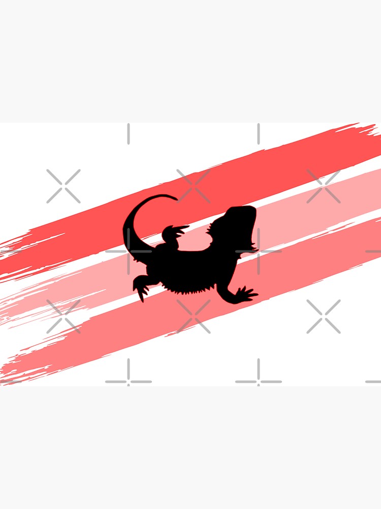 Bearded Dragon Brush Stroke Silhouette by snibbo71