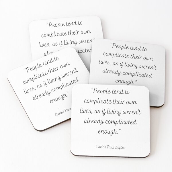 Item preview, “People tend to complicate their own lives, ...”- Carlos Ruiz Zafón designed and sold by MargheritaLidia.
