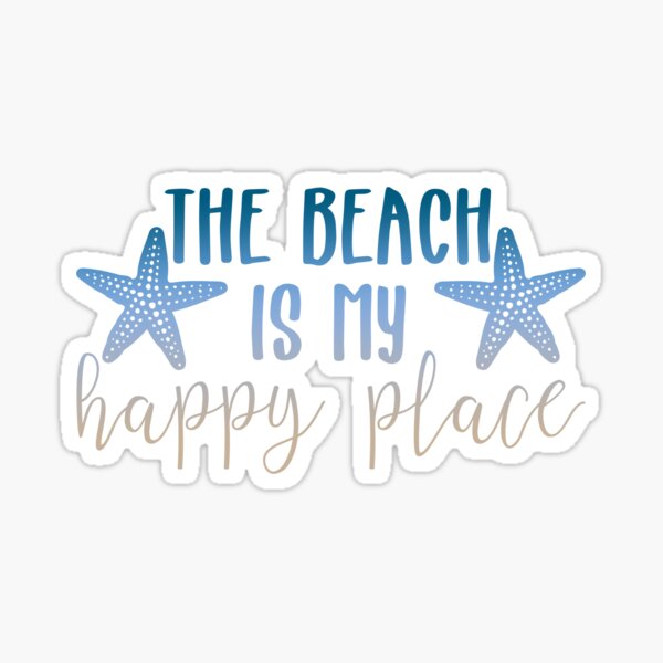 The Beach Is My Happy Place Sticker