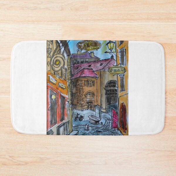 Item preview, Watercolor Sketch - Genève, Old Town, Rue Chasse-Coq designed and sold by Igor Pozdnyakov.