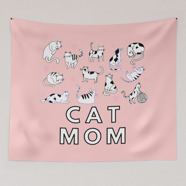 Item preview, Pink Cat Pattern - Cat Mom Gift - Cat Mother designed and sold by mydoodlesateme.