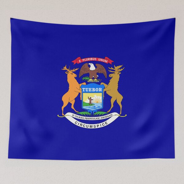 Item preview, Michigan State Flag Flags Banner United States designed and sold by Draculaura2009.