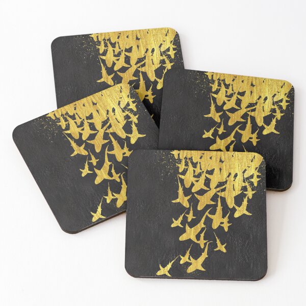 Item preview, Golden sharks designed and sold by albertocubatas.