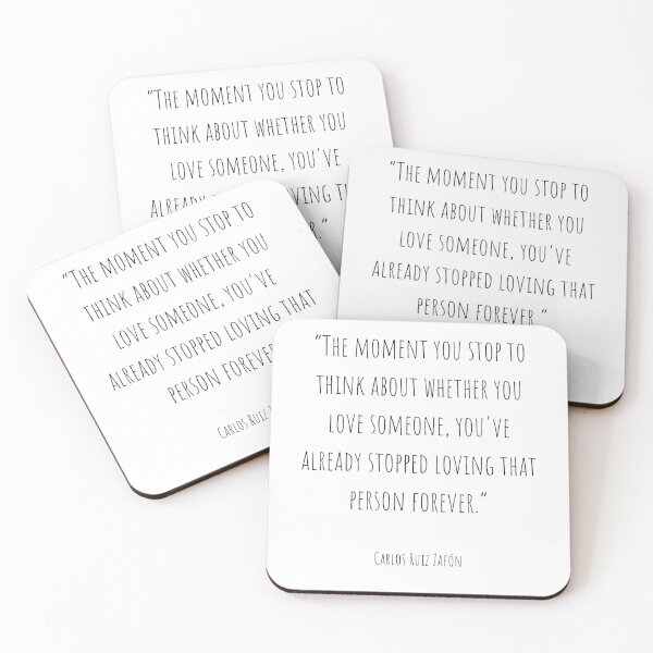 Item preview, “The moment you stop to think about whether you love someone, you've already stopped loving that person forever.”- Carlos Ruiz Zafón designed and sold by MargheritaLidia.