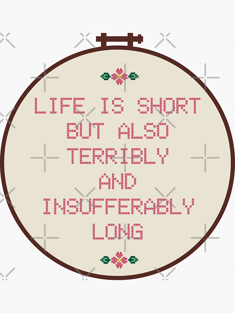 Thumbnail 3 of 3, Sticker, Life Is Short Jenna Marbles designed and sold by jackievickie.