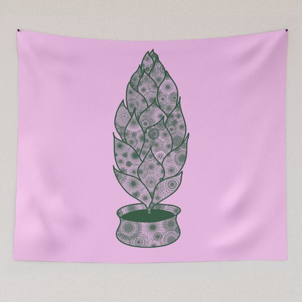 Item preview, Minimalistic plant in pot with mandala pattern designed and sold by CiniArt.