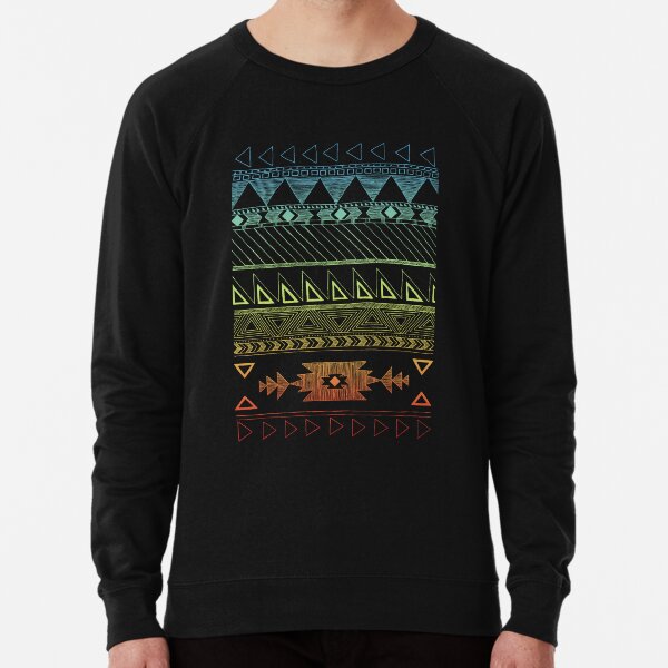 Native American Geometric Pattern Lightweight Sweatshirt