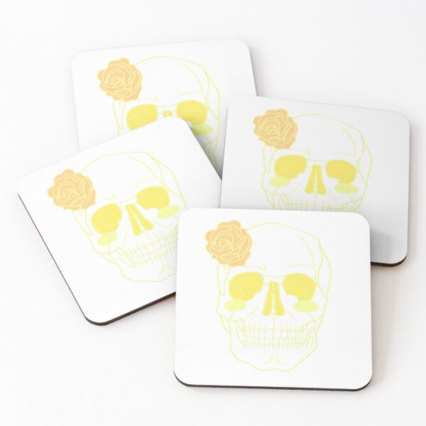 Item preview, Pastel Yellow Cute Skull designed and sold by maramyeonni.