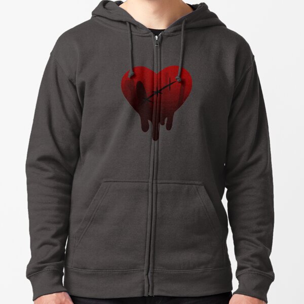 Bleeding Heart Zipped Hoodie