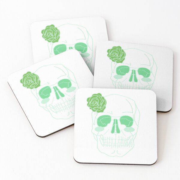 Item preview, Pastel Green Cute Skull designed and sold by maramyeonni.