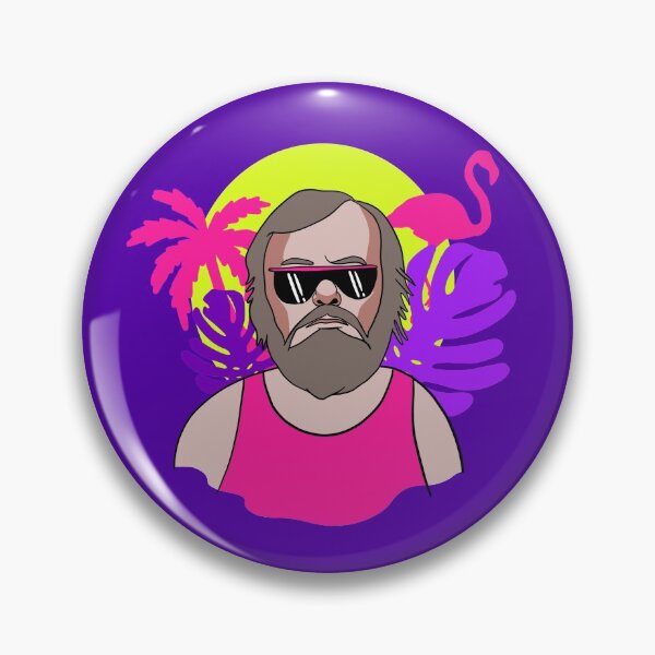 Item preview, Slavoj Zizek 80s Vaporwave Portrait designed and sold by isstgeschichte.