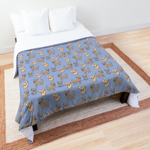 Chihuahua chihuahuas - blue Comforter