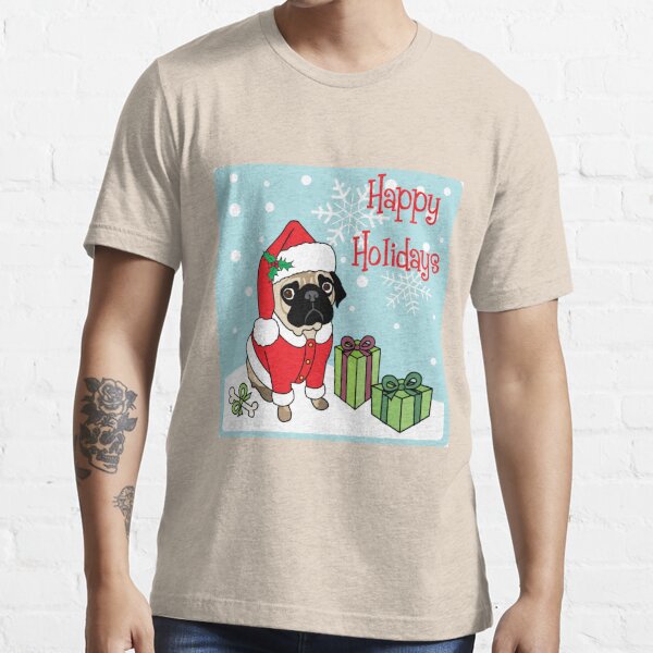 T-shirt « Adorable joyeux Noël carlin », par pugmom4  Redbubble