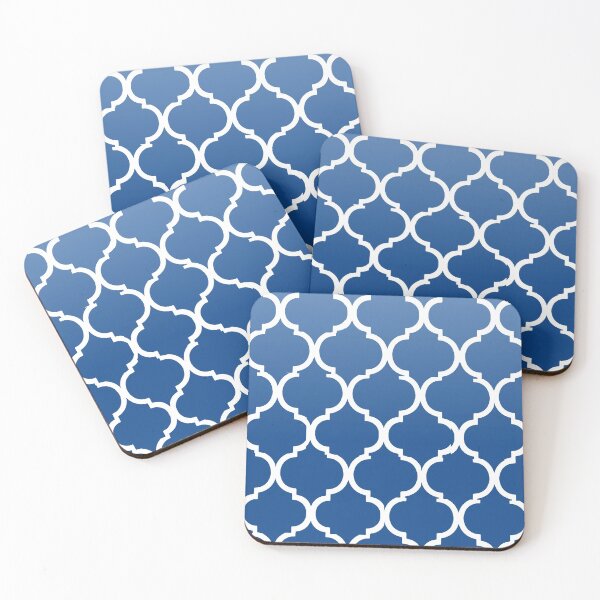 Item preview, Marine Blue Moroccan Quatrefoil Modern Design  designed and sold by RabiaDesigns.