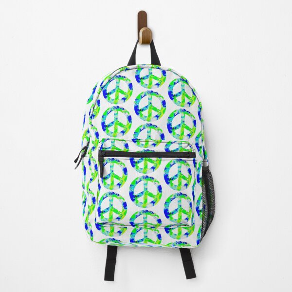 Green Peace Symbol Backpack