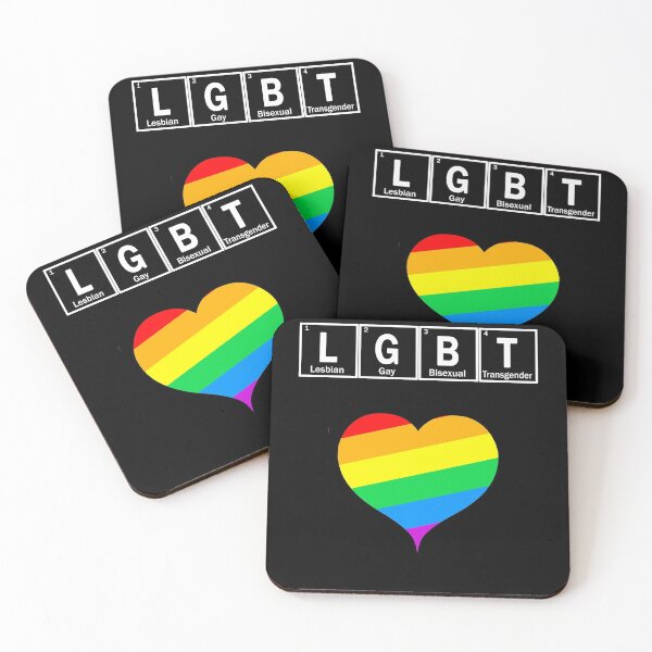 Item preview, Lesbian, Gay, Bisexual, Transgender chemical elements and rainbow heart designed and sold by patriotazx.